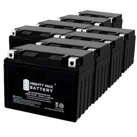 MIGHTY MAX BATTERY YTZ12S 12V 11Ah Replacement Battery compatible with ATV Dirt Bikes Motorcycles - 8PK MAX4028398